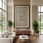 Saura Tribal Art on Tussar Silk – Handcrafted Odisha Painting | Size: 38x26 Inch