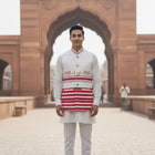 Tribal Legacy Jacket | Red and White | Half Sleeve | Premium Quality Cotton Jacket