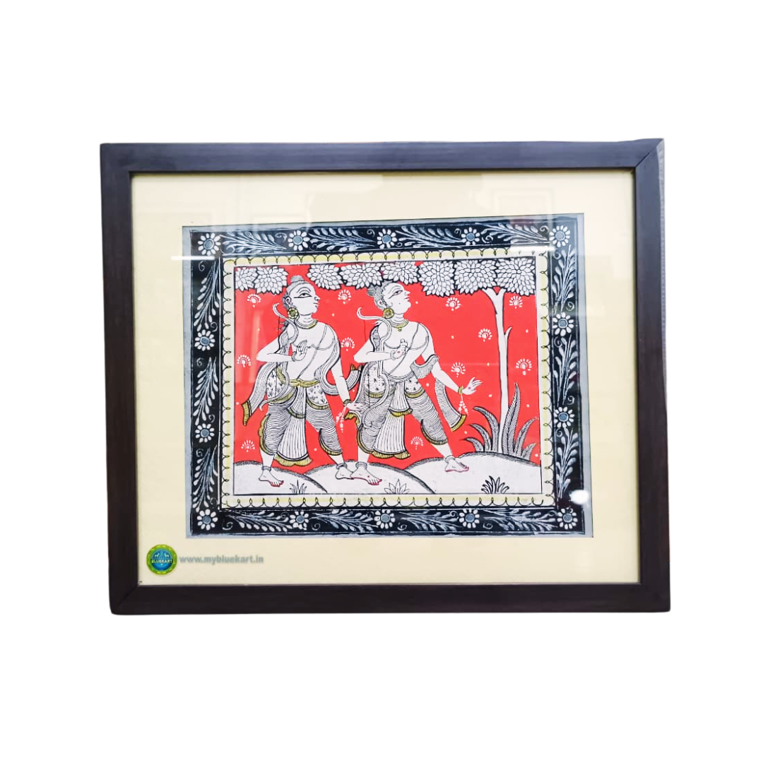 Handmade Pattachitra: Ram Laxman (12 x 14 Inch)