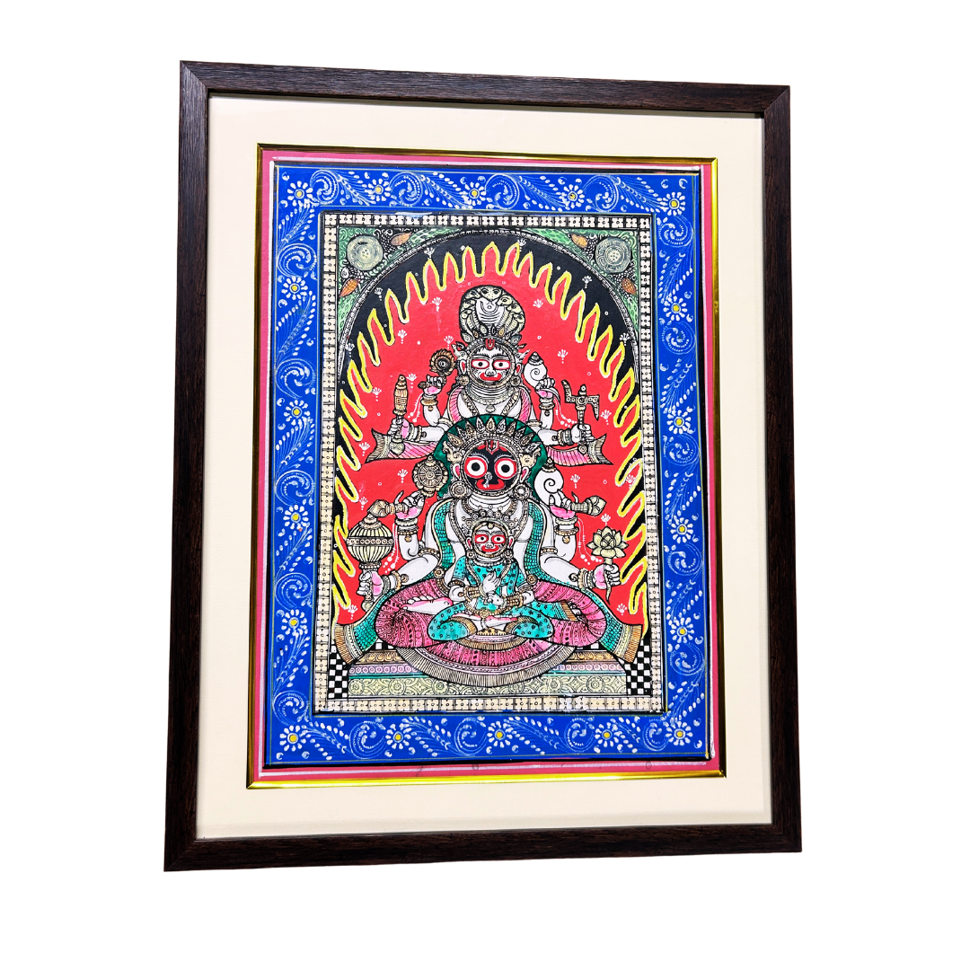 Handmade Pattachitra: Yagyanarayan Ji (18x12 Inch)
