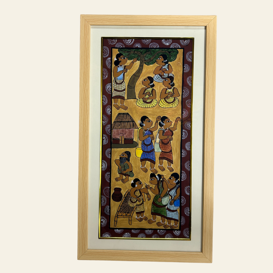 Handmade Paitkar Painting | 22x10 Inch | Portrait