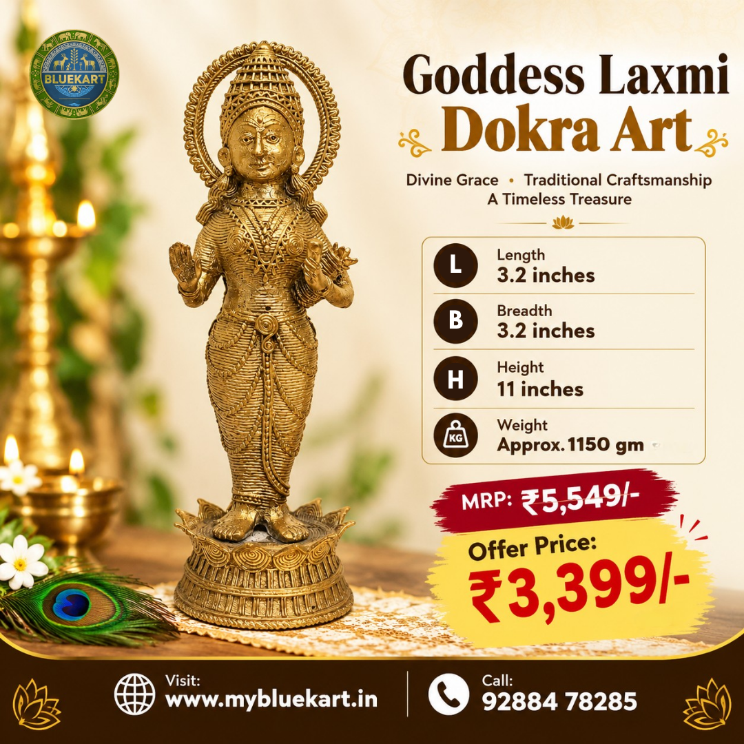 Goddess Laxmi | Handmade Dokra Art
