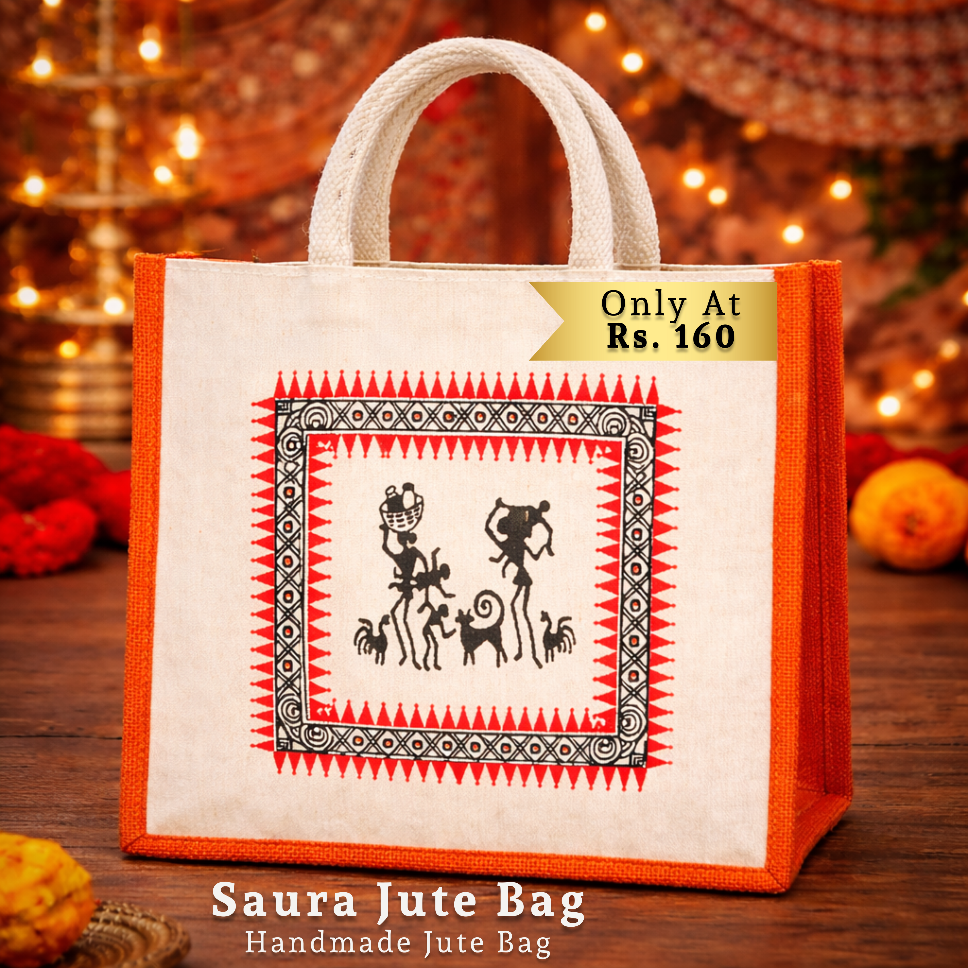 Tribal Art Eco Tote Bag – Handcrafted & Sustainable