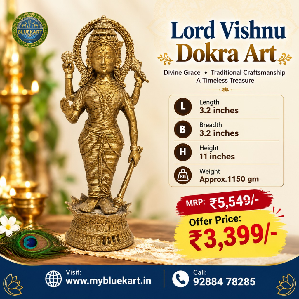 Lord Vishnu | Handmade Dokra Art