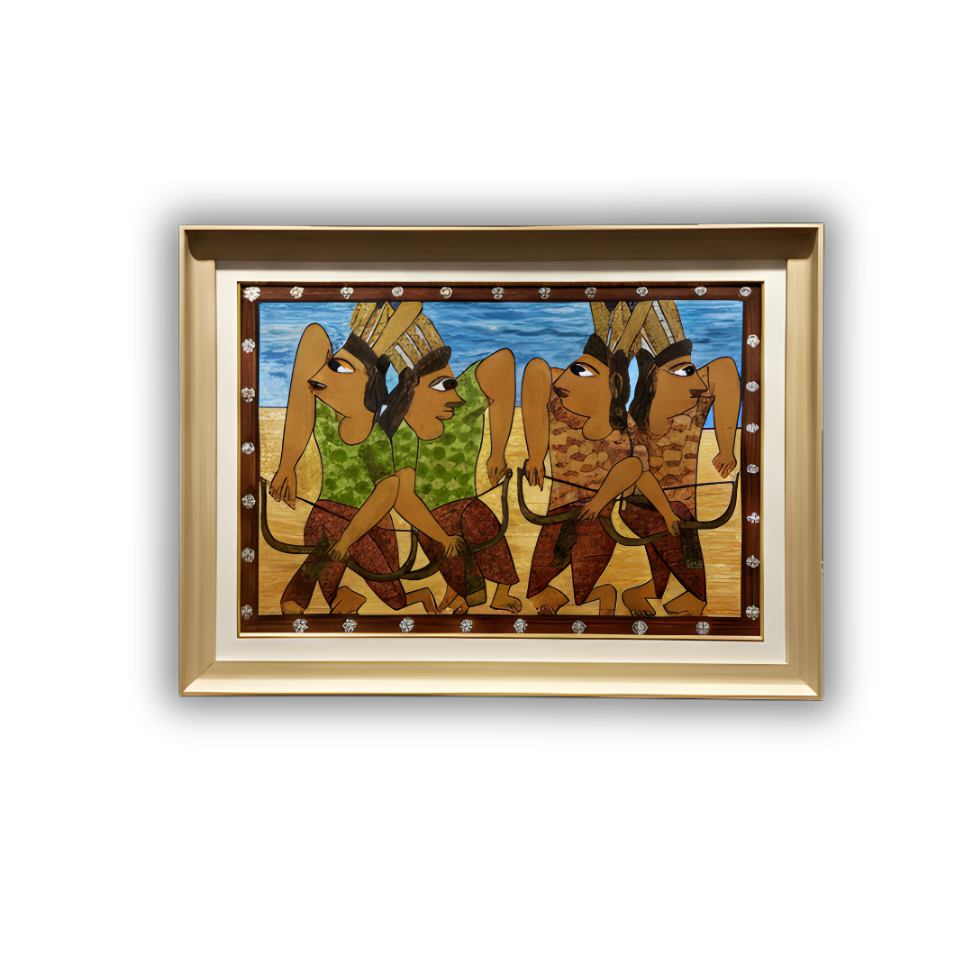 Handmade Paitkar Painting | 35 x 25 Inch | Landscape