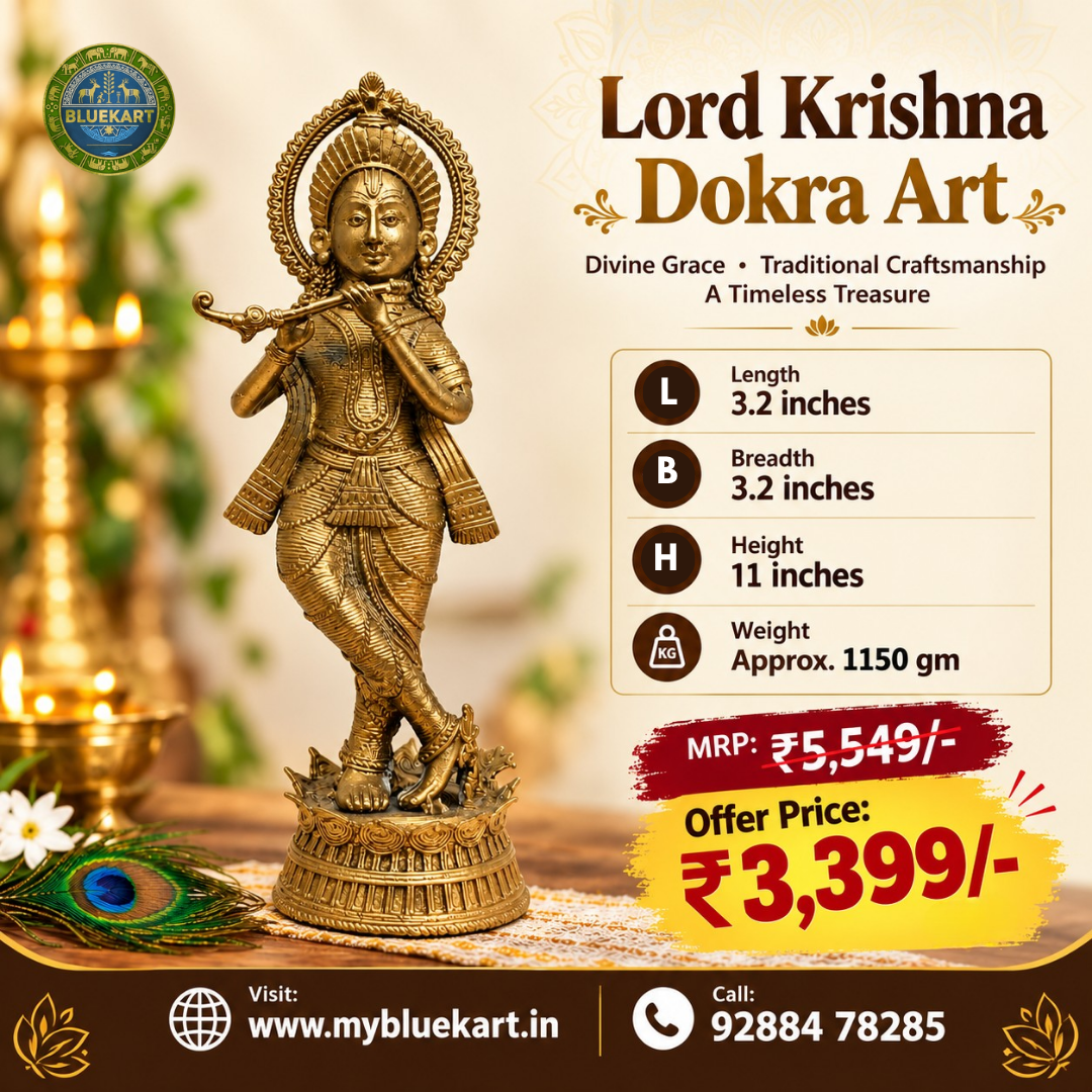 Lord Krishna| Handmade Dokra Art