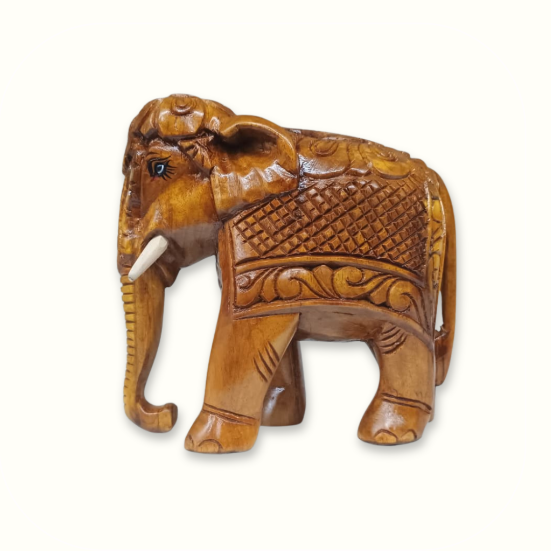 The Elephant | Hand-Carved Wooden Sculpture