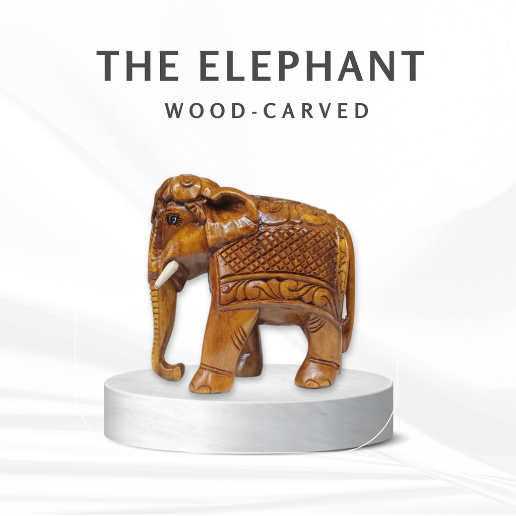 The Elephant | Hand-Carved Wooden Sculpture