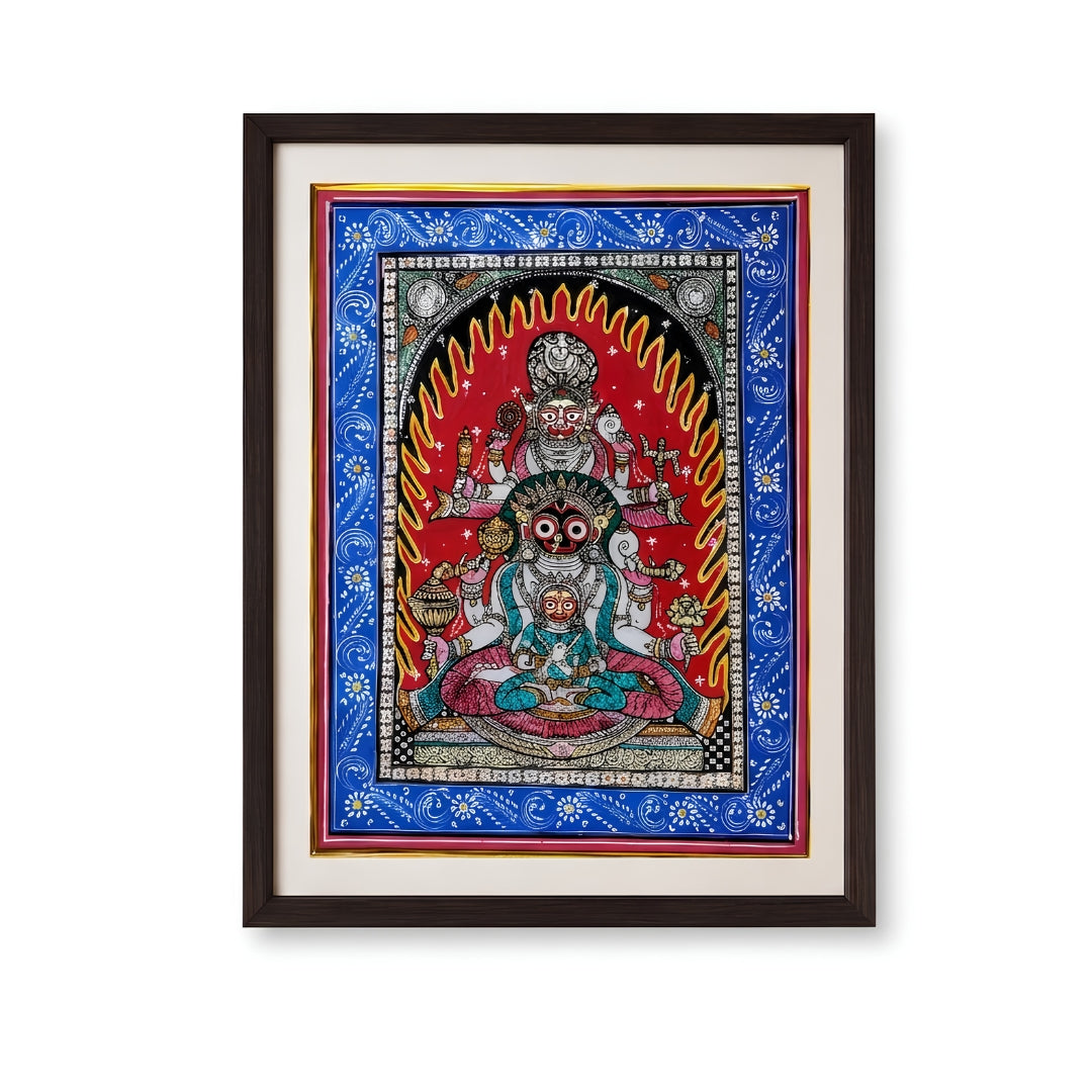 Handmade Pattachitra: Yagyanarayan Ji (17x22 Inch)