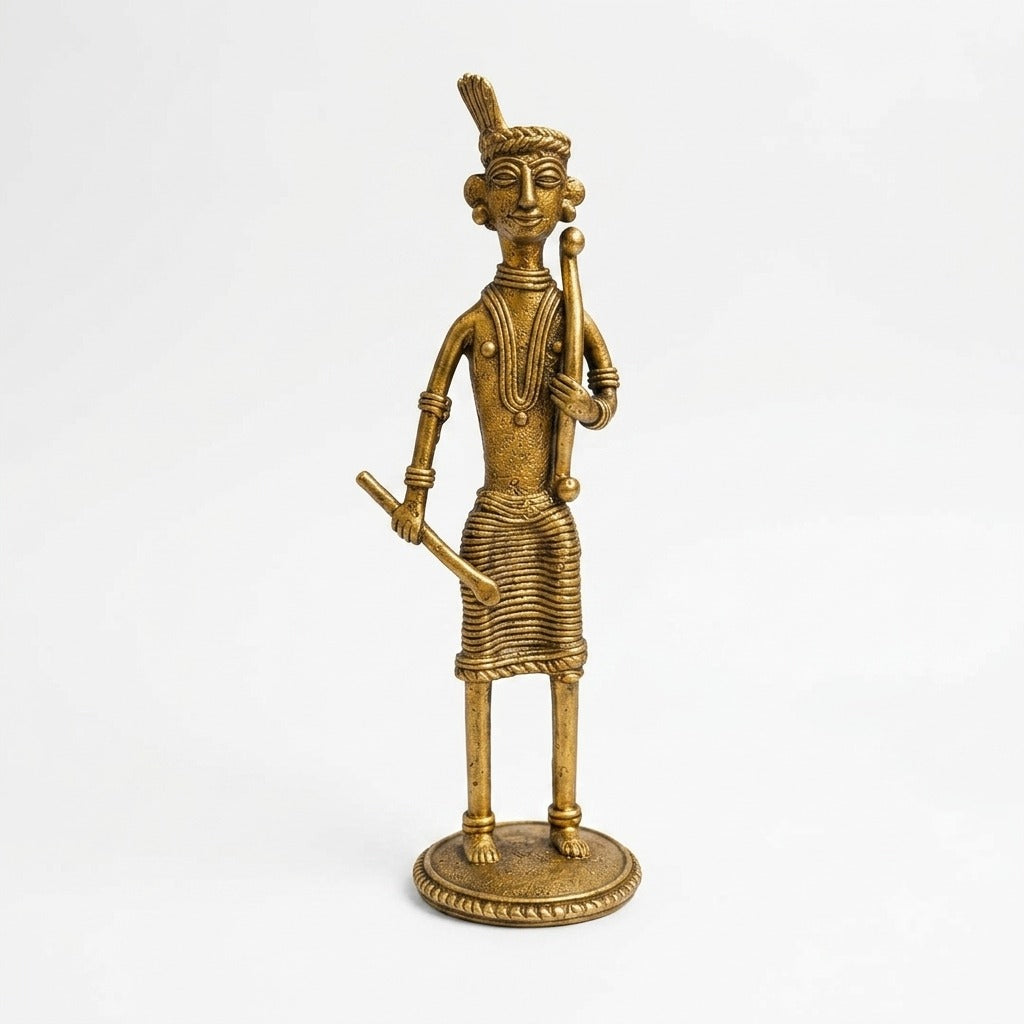 The Hunter – Handmade Bastar Dokra Art
