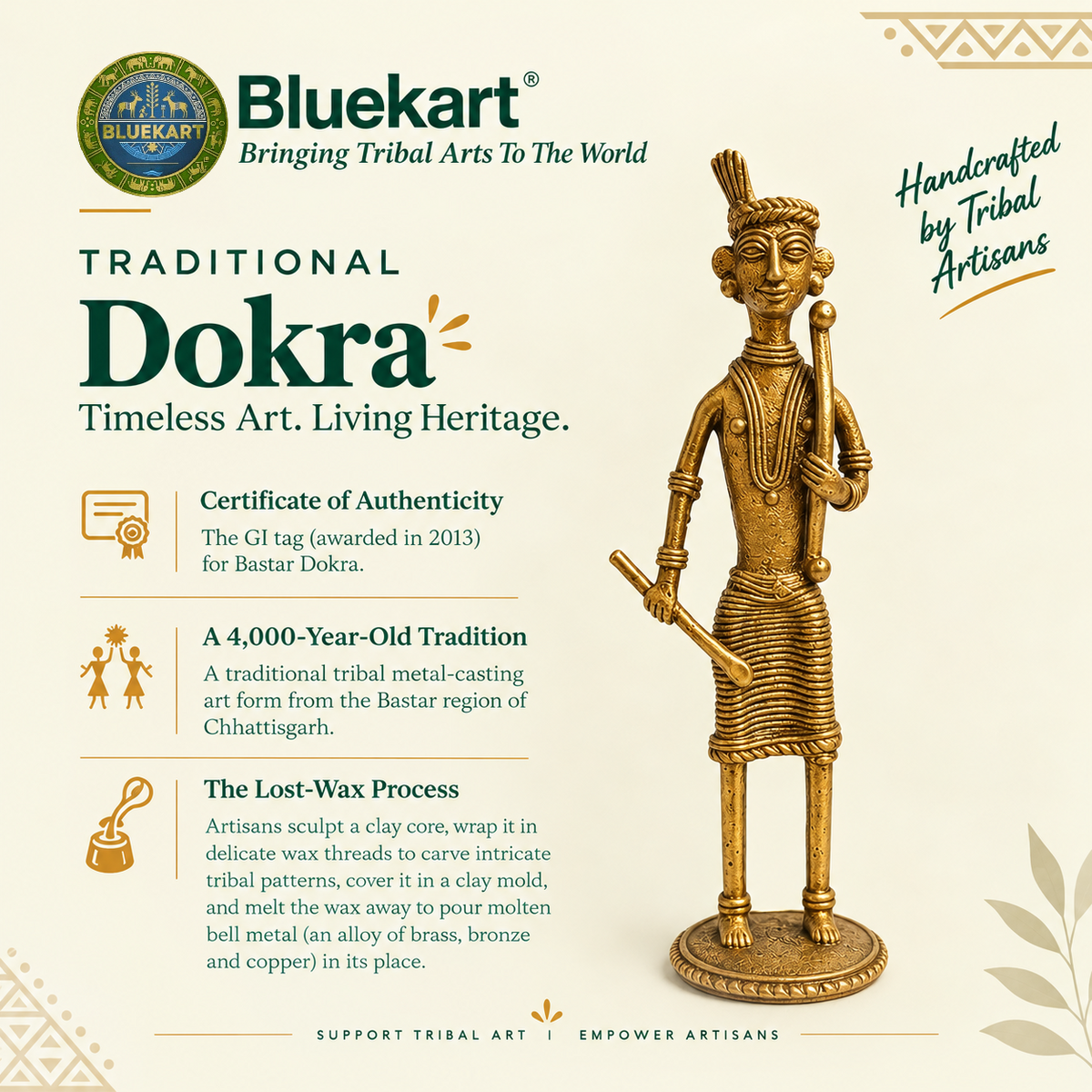 The Hunter – Handmade Bastar Dokra Art