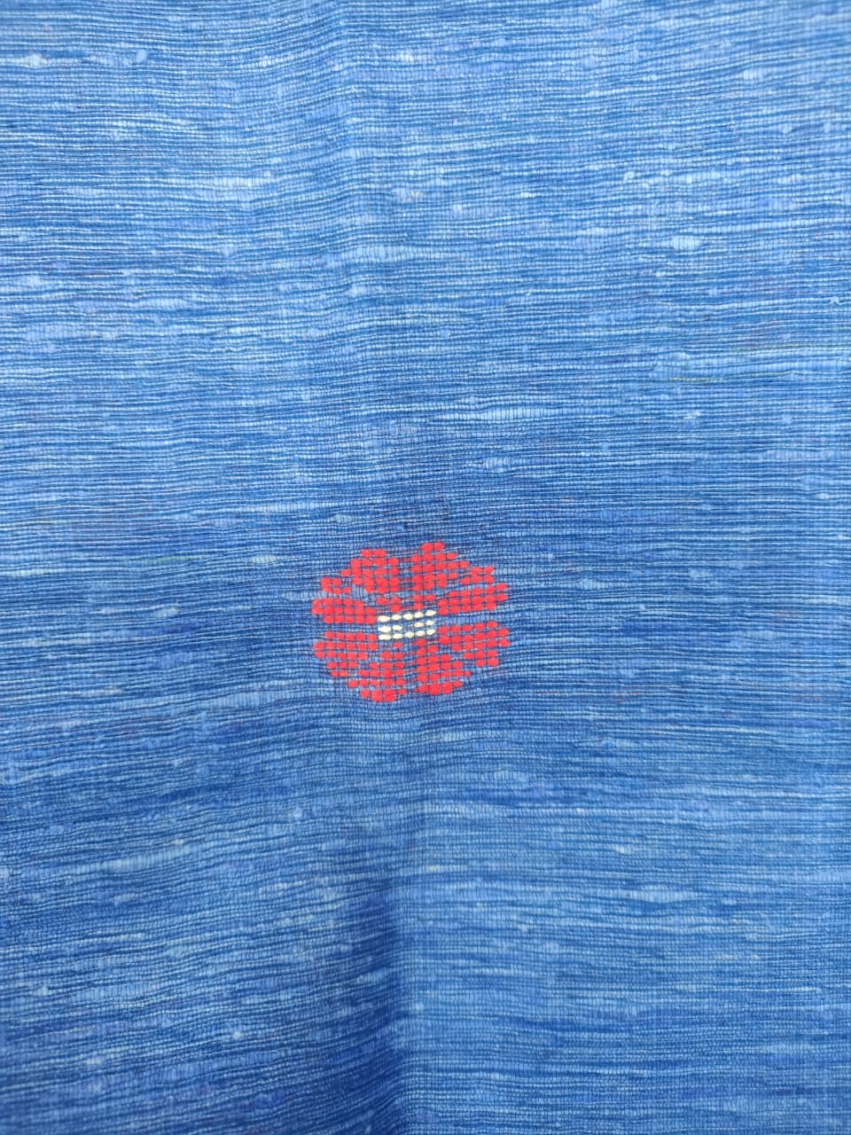 Handcrafted Royal Blue Tussar Silk Shawl