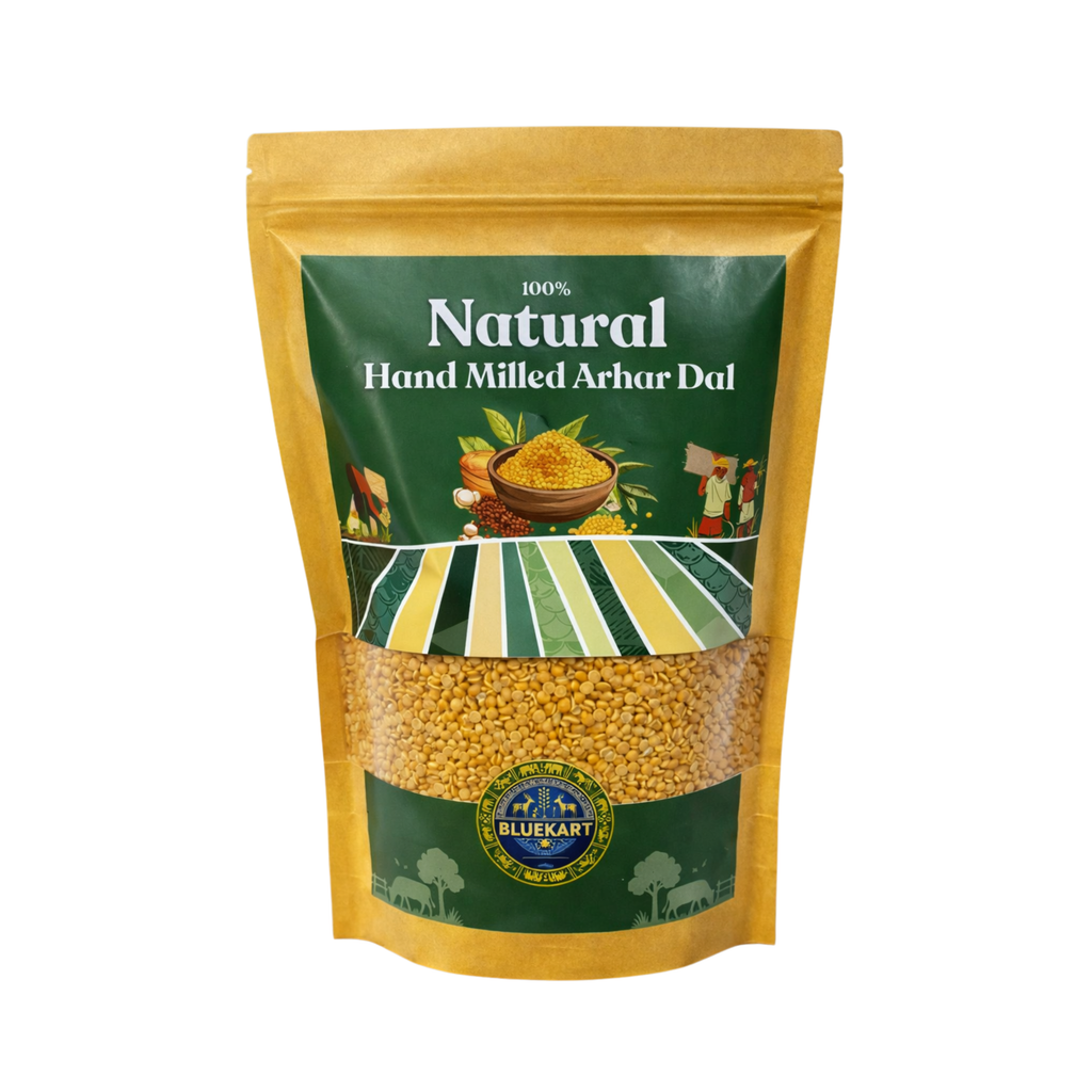 BlueKart Hand-Milled Arhar Dal (1 Kg) | Traditionally Processed | Naturally Grown in Jharkhand