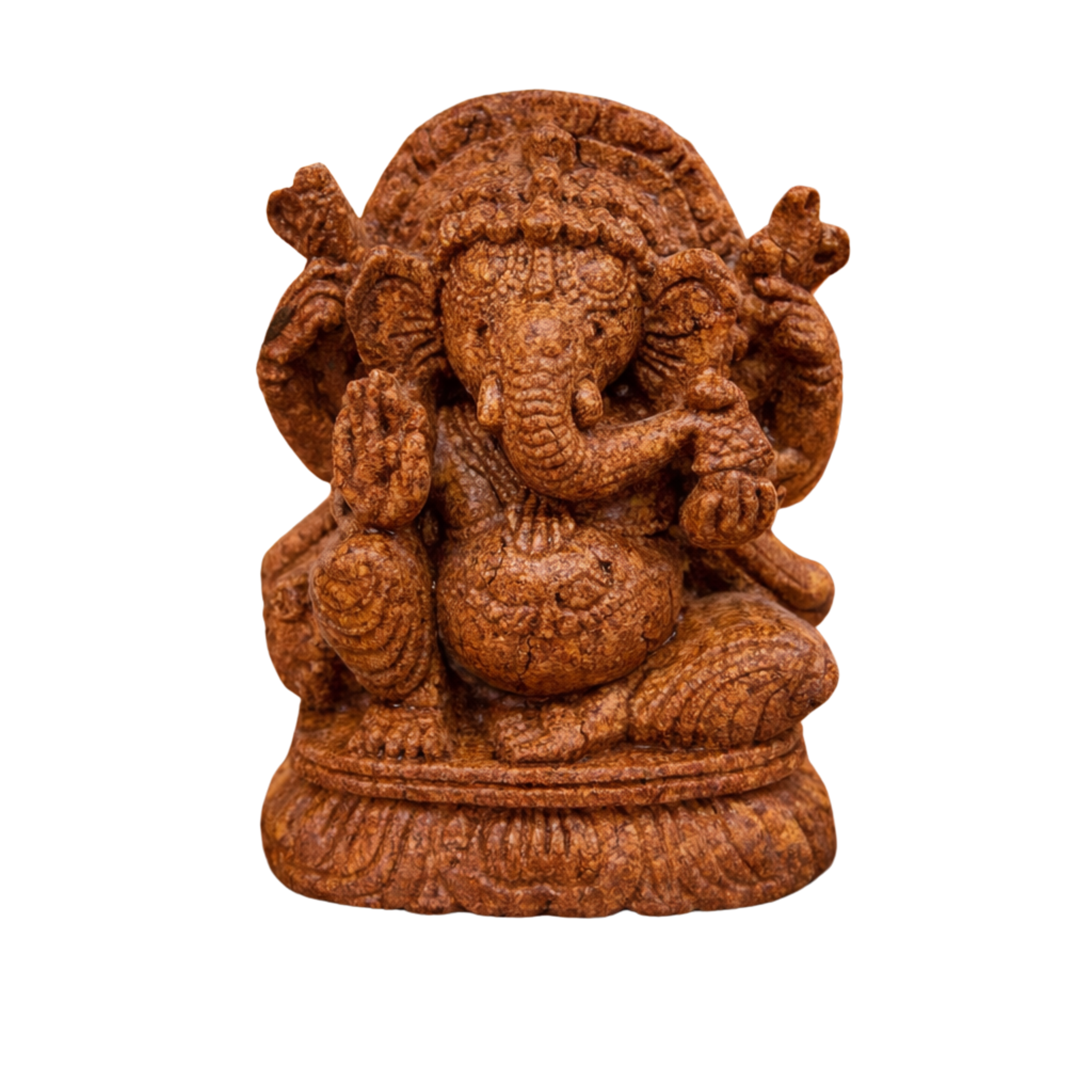 🕉️ Hand-Carved Sandstone Finish Lord Ganesha Idol – Traditional Indian Décor