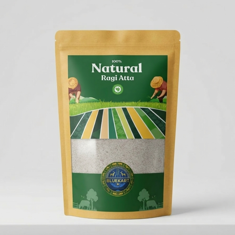 BlueKart Ragi Atta (1 Kg) | Naturally Grown in Jharkhand