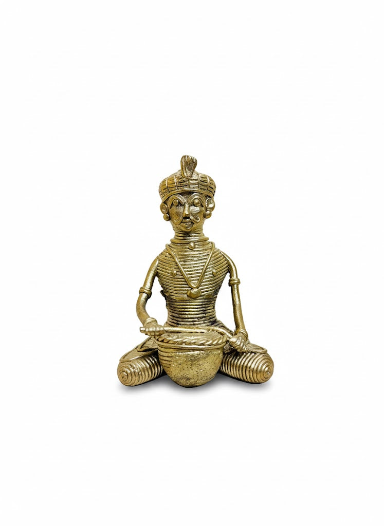 Handcrafted Brass Dokra Tribal Musician