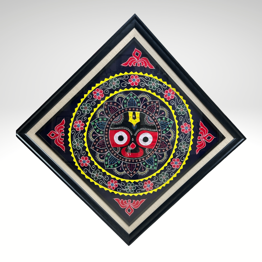 Pipli/Chandua Art: Lord Jagannath | Size: 43 x 43 inch