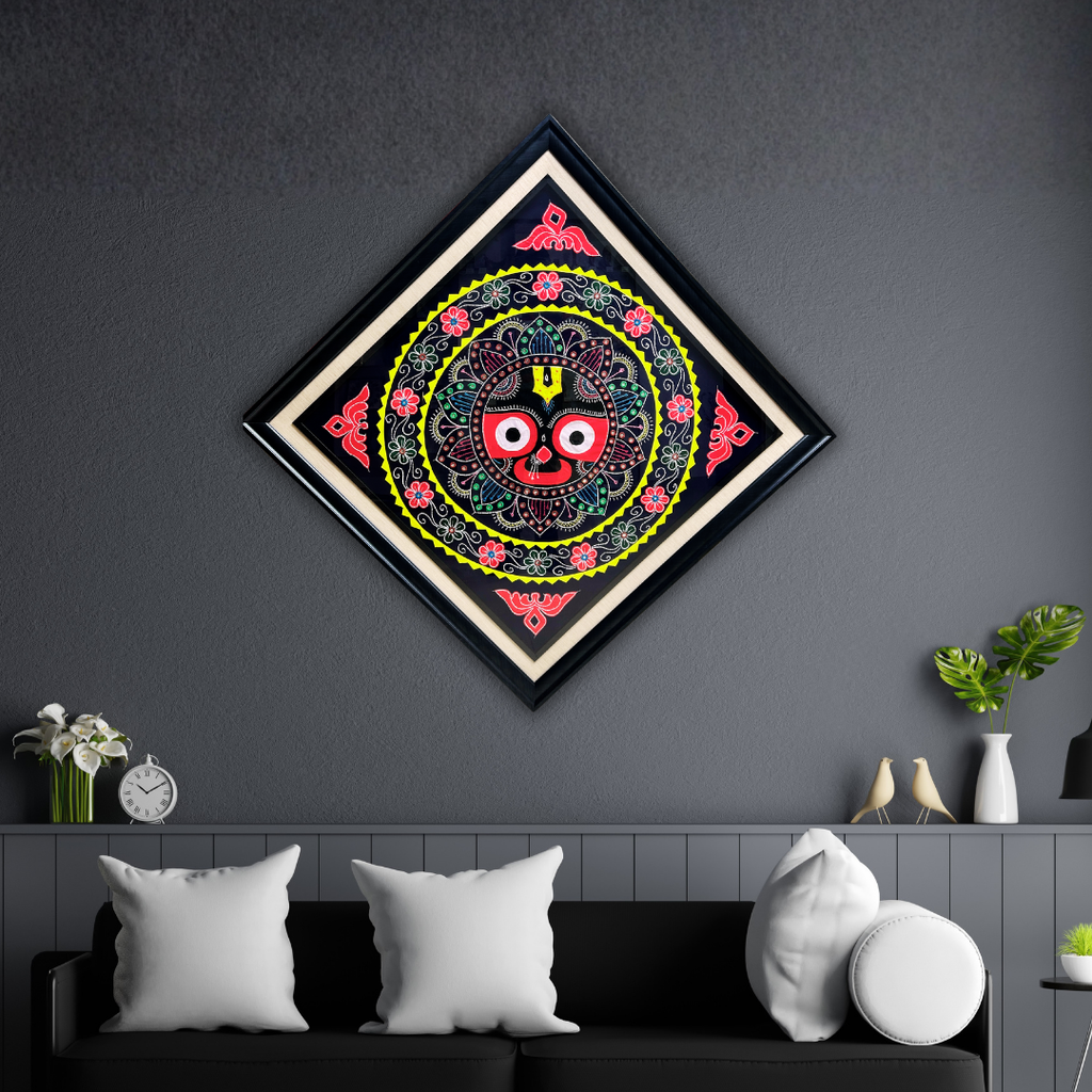 Pipli/Chandua Art: Lord Jagannath | Size: 43 x 43 inch